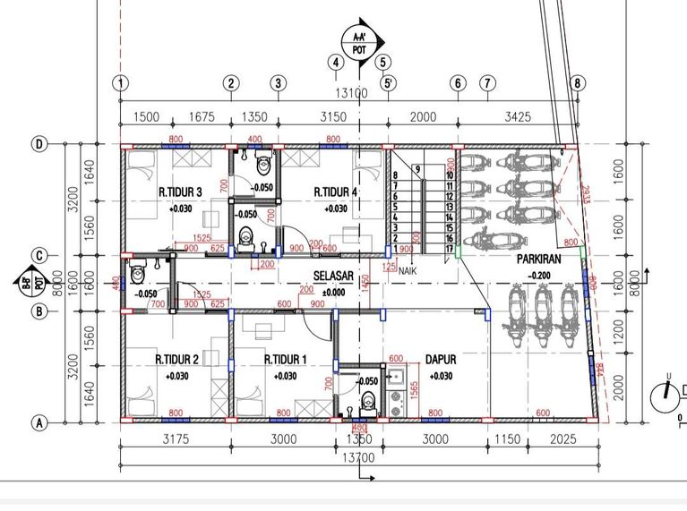 Proyek Bangun Kost Pak Nur 2 lantai 11 Kamar